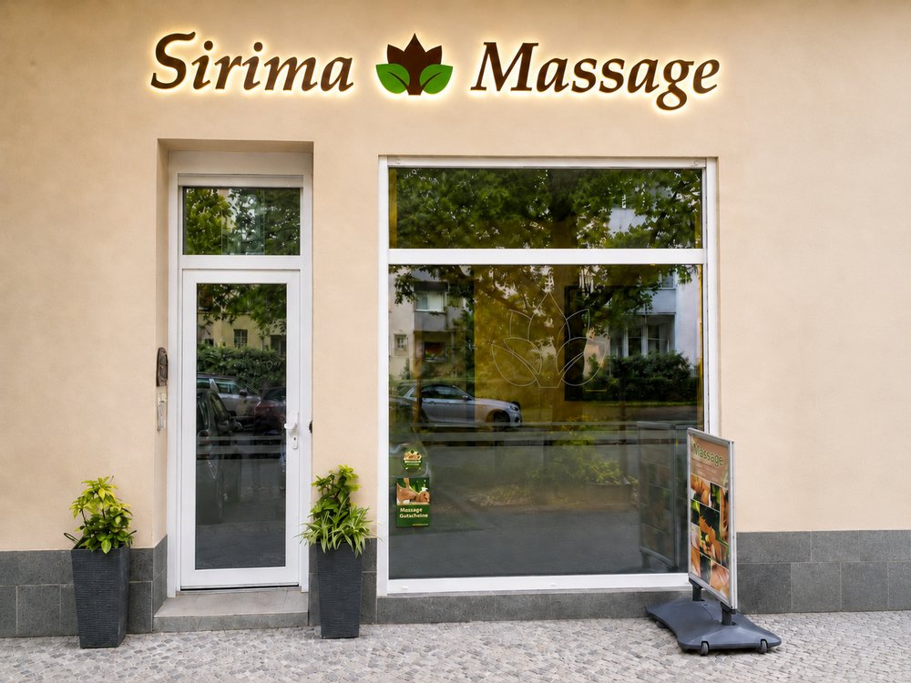 Shopfront of Sirima Massage on Konstanzer Straße